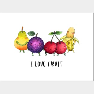 "I love fruit" Watercolour Original Painting Posters and Art